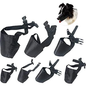 Amacoam Muselière pour Chiens 7 Pièces en Nylon Sécurité Respirante Réglable pour Petit, Moyen et Grand Chien Anti-Aboiement, Morsure et Mâchage, Noir - Publicité Amacoam Muselière pour Chiens 7 Pièces en Nylon Sécurité Respirante Réglable pour Petit, Moyen et Grand Chien Anti-Aboiement, Morsure et Mâchage, Noir - Publicité