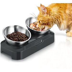 PewinGo Gamelle Chien Chat Surélevé en Acier Inoxydable, 400ml x2 Bol Double pour Chat & Chien d'alimentation, Antidérapants sans Déversement - Publicité PewinGo Gamelle Chien Chat Surélevé en Acier Inoxydable, 400ml x2 Bol Double pour Chat & Chien d'alimentation, Antidérapants sans Déversement - Publicité