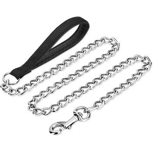 PETTOM Louvra Laisse en Metal Antirouille pour Chien Solide Educative Lead Leash Classique Simple Souple avec Poignée en Nylon Confortable pour Randonnée Marcher Le Chien - Publicité PETTOM Louvra Laisse en Metal Antirouille pour Chien Solide Educative Lead Leash Classique Simple Souple avec Poignée en Nylon Confortable pour Randonnée Marcher Le Chien - Publicité