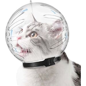 Yeeda Capot anti-morsure Muselière transparente pour animaux de compagnie avec sangle réglable, bulle réglable pour éviter que les chats mordent et mâchent - Publicité Yeeda Capot anti-morsure Muselière transparente pour animaux de compagnie avec sangle réglable, bulle réglable pour éviter que les chats mordent et mâchent - Publicité