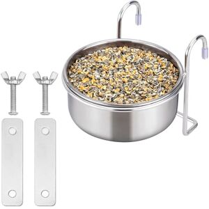 Navaris Gamelle Eau pour Animaux Bol en INOX pour Chien et Chat Abreuvoir pour Lapin ou Cochon d'Inde Support pour Cage à Oiseaux Diamètre de 10 cm 280 ML - Publicité Navaris Gamelle Eau pour Animaux Bol en INOX pour Chien et Chat Abreuvoir pour Lapin ou Cochon d'Inde Support pour Cage à Oiseaux Diamètre de 10 cm 280 ML - Publicité