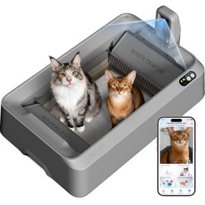 PETKIT PUROBOT Crystal Duo Litiere Chat Autonettoyante, Bac Litière Autonettoyante Révolutionnant avec Caméra IA, Espace Ouvert,Surveillance de Santé, Anti-pincement,Double Désodorisation (Gris) - Publicité PETKIT PUROBOT Crystal Duo Litiere Chat Autonettoyante, Bac Litière Autonettoyante Révolutionnant avec Caméra IA, Espace Ouvert,Surveillance de Santé, Anti-pincement,Double Désodorisation (Gris) - Publicité