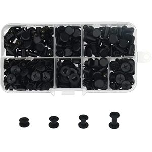 JJWNMLL Lot de 120 tiges de vis Chicago Rivet Chicago Vis de reliure Rivets métalliques de rechange pour sacs, artisanat, collier, harnais, bagages, sac à main, laisse pour chien, sac à dos, ceinture (noir) - Publicité JJWNMLL Lot de 120 tiges de vis Chicago Rivet Chicago Vis de reliure Rivets métalliques de rechange pour sacs, artisanat, collier, harnais, bagages, sac à main, laisse pour chien, sac à dos, ceinture (noir) - Publicité