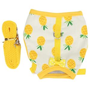 01 Harnais Lapin, Tissu Mesh Réglable Harnais Respirant Petit Chien pour Chinchillas pour Cochons d'Inde pour Lapins pour Furets(M, Yellow Pineapple) - Publicité 01 Harnais Lapin, Tissu Mesh Réglable Harnais Respirant Petit Chien pour Chinchillas pour Cochons d'Inde pour Lapins pour Furets(M, Yellow Pineapple) - Publicité