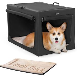Petsfit Cage Portable pour Chien avec Tapis épais, Caisse de Transport pour Chien Manchon en Tissu réglable, Portes en Maille Respirante,Noir - Publicité Petsfit Cage Portable pour Chien avec Tapis épais, Caisse de Transport pour Chien Manchon en Tissu réglable, Portes en Maille Respirante,Noir - Publicité