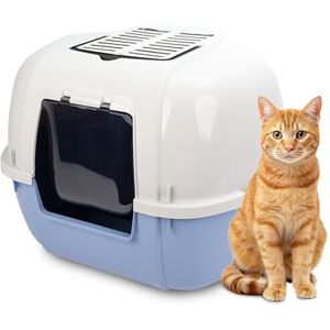 Ferplast Bac Litiere pour Chat, Maison de Toilette pour Chat, Bac à litière d'angle, 2 filtres à Charbon Actif Anti-Odeur Inclus, Porte battante obscurcie, 57,5 x 51,5 xh 42 cm, Mika - Publicité Ferplast Bac Litiere pour Chat, Maison de Toilette pour Chat, Bac à litière d'angle, 2 filtres à Charbon Actif Anti-Odeur Inclus, Porte battante obscurcie, 57,5 x 51,5 xh 42 cm, Mika - Publicité