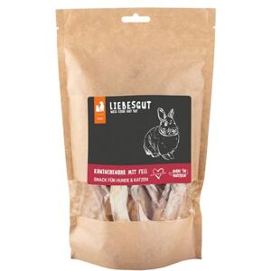 Liebesgut Snack à mâcher pour chien et chat Oreille de lapin avec fourrure Pour collation et récompense 100 g - Publicité Liebesgut Snack à mâcher pour chien et chat Oreille de lapin avec fourrure Pour collation et récompense 100 g - Publicité
