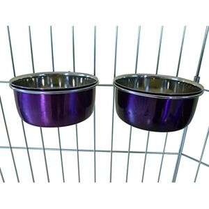 Ellie-Bo Paire de gamelles pour Cages ou stylos Violet 0,6 l - Publicité Ellie-Bo Paire de gamelles pour Cages ou stylos Violet 0,6 l - Publicité