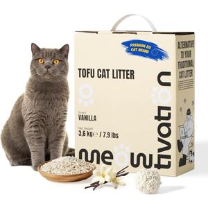 Meowtivation Litière au Tofu pour Chat 3,6 kg Agglomérante et Végétale avec Fibre de Pois, 99% sans Poussière, Contrôle des Odeurs, Jetable aux Toilettes, Parfum Vanille - Publicité Meowtivation Litière au Tofu pour Chat 3,6 kg Agglomérante et Végétale avec Fibre de Pois, 99% sans Poussière, Contrôle des Odeurs, Jetable aux Toilettes, Parfum Vanille - Publicité