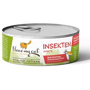 I love my cat NATURAL CAT FOOD I Love My Cat Humide Nourriture pour Chats avec Insecte 100g. Paté hypoallergenique. sans Gluten et sans céréales. Digestibilité optimale. Aux Chats souffrant d'allergies & estomacs sensibles - Publicité I love my cat NATURAL CAT FOOD I Love My Cat Humide Nourriture pour Chats avec Insecte 100g. Paté hypoallergenique. sans Gluten et sans céréales. Digestibilité optimale. Aux Chats souffrant d'allergies & estomacs sensibles - Publicité