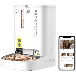 PETKIT Distributeur Automatique de Croquettes pour Chat avec Caméra HD 1080P, Vision Nocturne Intelligente, Wi-FI 2.4G, Double Trémie 5L, Contrôle Via App, Bol INOX, Jusqu'à 10 Repas/Jour - Publicité PETKIT Distributeur Automatique de Croquettes pour Chat avec Caméra HD 1080P, Vision Nocturne Intelligente, Wi-FI 2.4G, Double Trémie 5L, Contrôle Via App, Bol INOX, Jusqu'à 10 Repas/Jour - Publicité