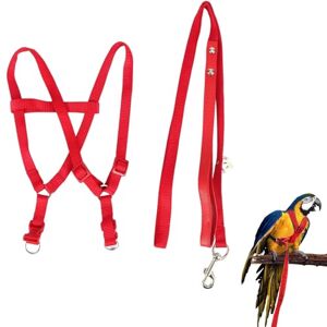 Felenny Harnais et Laisse réglable pour Oiseaux Accessoires Essentiels pour extérieur Anti-Morsure Convient pour Les aras, Les Conures, Les cacatoès et Les perroquets (Red) - Publicité Felenny Harnais et Laisse réglable pour Oiseaux Accessoires Essentiels pour extérieur Anti-Morsure Convient pour Les aras, Les Conures, Les cacatoès et Les perroquets (Red) - Publicité
