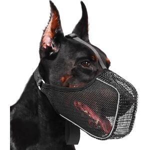 XFSRG Muselière Chien Respirante en Maille Muselière pour Chiens de Petite Taille Confortable et Sécurisée Idéale pour Promenades et Visites chez Le Vétérinaire (Noir, L) - Publicité XFSRG Muselière Chien Respirante en Maille Muselière pour Chiens de Petite Taille Confortable et Sécurisée Idéale pour Promenades et Visites chez Le Vétérinaire (Noir, L) - Publicité