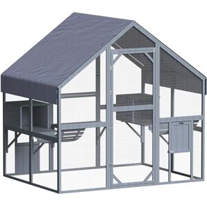 WilTec Enclos extérieur Chats 140 x 187 x 187 cm Catio Bois Sapin Toit Toit avec Bâche imperméable Plusieurs Plateformes Abri Jardin Balcon Jeux Parc Habitat Cage Animaux domestiques Activité féline - Publicité WilTec Enclos extérieur Chats 140 x 187 x 187 cm Catio Bois Sapin Toit Toit avec Bâche imperméable Plusieurs Plateformes Abri Jardin Balcon Jeux Parc Habitat Cage Animaux domestiques Activité féline - Publicité