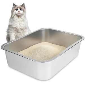 Ravytha Bac Litiere pour Chat, Caisse Toilette en Acier Inoxydable pour Chats et Autres Petits Animaux(39.5 x 29.5 x 10CM) - Publicité Ravytha Bac Litiere pour Chat, Caisse Toilette en Acier Inoxydable pour Chats et Autres Petits Animaux(39.5 x 29.5 x 10CM) - Publicité