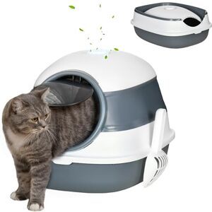 PawHut Litière Pliable avec Porte, Pelle et Lucarne - Publicité PawHut Litière Pliable avec Porte, Pelle et Lucarne - Publicité