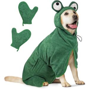 Bibykivn Serviette à Séchage Rapide pour Animaux, Peignoir pour Chien en Microfibre, Peignoir pour Chien Absorbant, Absorbant Manteau pour Animaux pour Séchage Après Baignade Bain (Grenouille Verte, L) - Publicité Bibykivn Serviette à Séchage Rapide pour Animaux, Peignoir pour Chien en Microfibre, Peignoir pour Chien Absorbant, Absorbant Manteau pour Animaux pour Séchage Après Baignade Bain (Grenouille Verte, L) - Publicité