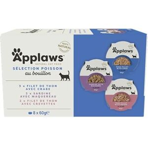 Nourriture pour chats Applaws - Sélection de poisson en broth - 32 pots - Publicité Nourriture pour chats Applaws - Sélection de poisson en broth - 32 pots - Publicité