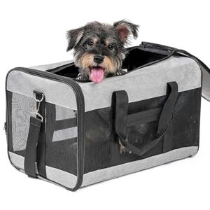 HITSLAM Hitchy Sac De Transport Chat/Sac De Transport Chien pour Chats, Petits Chiens, Chatons Ou Chiots, Souple et Pliable avec Tapis en Laine pour Voyage en Voiture et Train Gris (L) - Publicité HITSLAM Hitchy Sac De Transport Chat/Sac De Transport Chien pour Chats, Petits Chiens, Chatons Ou Chiots, Souple et Pliable avec Tapis en Laine pour Voyage en Voiture et Train Gris (L) - Publicité