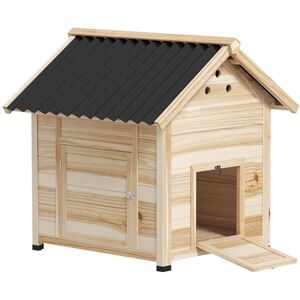 PawHut Abri pour Canards en Bois, Toit ouvrant étanche Maison pour Canards et oies avec Ventilation, Base Amovible, Porte-Rampe et Porte latérale poulailler 78 x 90 x 92 cm, Bois Naturel - Publicité PawHut Abri pour Canards en Bois, Toit ouvrant étanche Maison pour Canards et oies avec Ventilation, Base Amovible, Porte-Rampe et Porte latérale poulailler 78 x 90 x 92 cm, Bois Naturel - Publicité