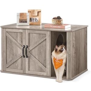 Feandrea Meuble Litière pour Chat, Meuble Moderne Cache-Litière, Entrée par Devant, Double Porte, Poignées, Maison pour Chat, Table d’Appoint, 85 x 48,5 x 50 cm, Grège Chiné PCL012G01 - Publicité Feandrea Meuble Litière pour Chat, Meuble Moderne Cache-Litière, Entrée par Devant, Double Porte, Poignées, Maison pour Chat, Table d’Appoint, 85 x 48,5 x 50 cm, Grège Chiné PCL012G01 - Publicité