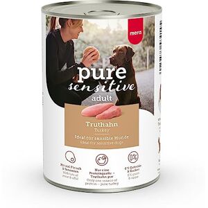 Mera Truthahn Nassfutter - Nourriture pour Chiens - Formule à Protéine Unique - Sans Céréales - Pour Chiens Sensibles - Développé avec des Vétérinaires - Fabriqué en Allemagne - Publicité Mera Truthahn Nassfutter - Nourriture pour Chiens - Formule à Protéine Unique - Sans Céréales - Pour Chiens Sensibles - Développé avec des Vétérinaires - Fabriqué en Allemagne - Publicité