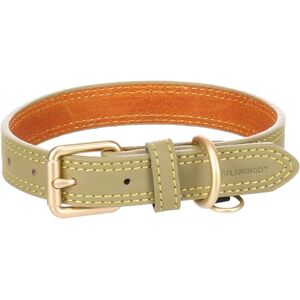 FLAMINGO Collier Chien – Virginia Vert M 31-39cm x 20mm x 4mm, Cuir, Boucle dorée - Publicité FLAMINGO Collier Chien – Virginia Vert M 31-39cm x 20mm x 4mm, Cuir, Boucle dorée - Publicité