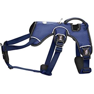 LDDPP Chien Réglable pour Chien, Harnais De Collier Réfléchissant, Harnais pour Chiens, Dressage, Laisse À La Main pour Animaux De Compagnie, Laisse pour Chien (Blue,L) - Publicité