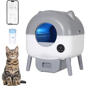 Garvee Bac à Litter Automatic 66L, Litiere Chat Autonettoyante Améliorét avec Application, Capteurs de Sécurité Anti-Pincement, 6 Lumières Ambiantes Réglables, Toilette Intelligente pour Chats - Publicité Garvee Bac à Litter Automatic 66L, Litiere Chat Autonettoyante Améliorét avec Application, Capteurs de Sécurité Anti-Pincement, 6 Lumières Ambiantes Réglables, Toilette Intelligente pour Chats - Publicité