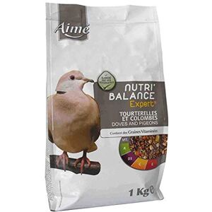 Aimé AIME Nourriture pour Tourterelles et Colombes, Nutri'Balance Expert, Menu expert pour Tourterelles, Sac de 1 Kg - Publicité