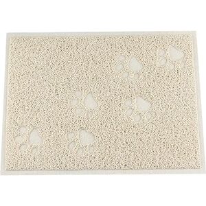 KINGCOO Tapis de litière carré pour animaux de compagnie, tapis de litière imperméable attrape-table pour chat chien, PVC, 30 x 40 cm (beige) - Publicité KINGCOO Tapis de litière carré pour animaux de compagnie, tapis de litière imperméable attrape-table pour chat chien, PVC, 30 x 40 cm (beige) - Publicité