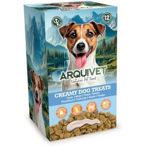 Arquivet Friandises crémeuses pour Chiens Friandises crémeuses au Thon (présentoir de 12 sachets de 5 x 15 g) pour Chiens - Publicité Arquivet Friandises crémeuses pour Chiens Friandises crémeuses au Thon (présentoir de 12 sachets de 5 x 15 g) pour Chiens - Publicité