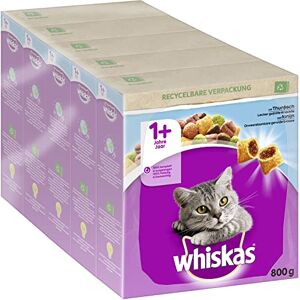 Nourriture pour chats Whiskas - 1+ Thon 5 x 800 g - Publicité Nourriture pour chats Whiskas - 1+ Thon 5 x 800 g - Publicité