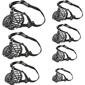 HUI JIN Muselières en plastique à boucle réglable pour dressage de chien de petite, moyenne et grande taille, kaki clair, lot de 7 - Publicité HUI JIN Muselières en plastique à boucle réglable pour dressage de chien de petite, moyenne et grande taille, kaki clair, lot de 7 - Publicité
