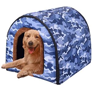 Xpnit Grand lit jumbo pour chien, lit 2 en 1 avec toit, imperméable et amovible, chaud et confortable, lavable (105 x 80 x 78 cm, G) - Publicité