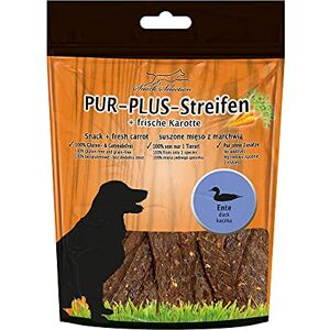 Schecker 10 x 100 g Pur Plus lanières de Canard et Carottes sans Gluten sans céréales sans additifs - Publicité Schecker 10 x 100 g Pur Plus lanières de Canard et Carottes sans Gluten sans céréales sans additifs - Publicité