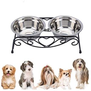 Wakects Gamelle Double en Acier Inoxydable pour Chien, 2 Bols pour Animaux de Compagnie, Nourriture et Eau, 26 x 14 x 8.5 cm - Publicité Wakects Gamelle Double en Acier Inoxydable pour Chien, 2 Bols pour Animaux de Compagnie, Nourriture et Eau, 26 x 14 x 8.5 cm - Publicité