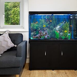 Monster Cable MonsterShop – Aquarium de 300 litres, Kits et Accessoires de Démarrage, Plantes, Graviers, Meuble Noir, d’Une Dimension Totale de 143,5 cm de Haut x 120,5 cm de Large x 39 cm de Profondeur - Publicité