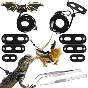 Allazone 4 PCS Laisse Réglable pour Lézard Harnais de Dragon Laisse Réglable de Lézard 3 Tailles pour Reptile, Pince À Épiler pour Lézards Reptiles Amphibiens Petits Animaux de Compagnie S/M/L - Publicité Allazone 4 PCS Laisse Réglable pour Lézard Harnais de Dragon Laisse Réglable de Lézard 3 Tailles pour Reptile, Pince À Épiler pour Lézards Reptiles Amphibiens Petits Animaux de Compagnie S/M/L - Publicité
