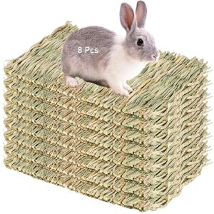 GAOUTO 8 tapis d'herbe pour lapins, 28 x 20 cm, tapis d'herbe pour petits animaux, jouet à mâcher, tapis d'herben naturelle tissé à la main, couchage pour lapins, rats, perroquets, cochons d'Inde et furets - Publicité GAOUTO 8 tapis d'herbe pour lapins, 28 x 20 cm, tapis d'herbe pour petits animaux, jouet à mâcher, tapis d'herben naturelle tissé à la main, couchage pour lapins, rats, perroquets, cochons d'Inde et furets - Publicité