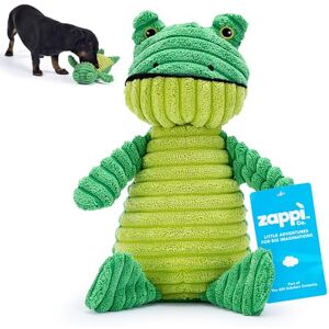 Zappi Co Grenouille en Peluche Verte avec couineur : Douce, côtelée, Jouet interactif pour Petits et Moyens Chiens. Publicité Zappi Co Grenouille en Peluche Verte avec couineur : Douce, côtelée, Jouet interactif pour Petits et Moyens Chiens. Publicité