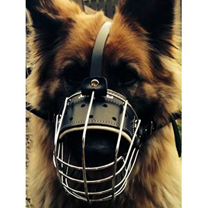 L&J Pets Uk Muselière pour chien en fil métallique, revêtement polymère, pour chiens de taille moyenne et grande, cage sûre et respirante pour mordre à mâcher (taille 5X, argenté/noir) - Publicité L&J Pets Uk Muselière pour chien en fil métallique, revêtement polymère, pour chiens de taille moyenne et grande, cage sûre et respirante pour mordre à mâcher (taille 5X, argenté/noir) - Publicité
