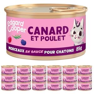 Edgard & Cooper Canard & Poulet Chaton 18 x 85 g - Nourriture pour chatons - Publicité Edgard & Cooper Canard & Poulet Chaton 18 x 85 g - Nourriture pour chatons - Publicité