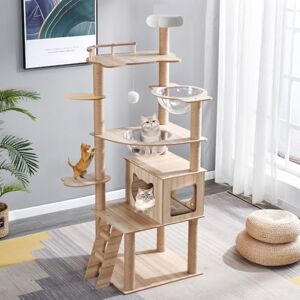 Mekidulu Arbre à Chat d'intérieur de 170 cm pour Chats d'intérieur de Grande Taille, Tour avec Niche, escaliers à Chat, 2 Bols, 14 Griffoirs en sisal, Perchoir supérieur, avec lit Plateforme. (B12) - Publicité Mekidulu Arbre à Chat d'intérieur de 170 cm pour Chats d'intérieur de Grande Taille, Tour avec Niche, escaliers à Chat, 2 Bols, 14 Griffoirs en sisal, Perchoir supérieur, avec lit Plateforme. (B12) - Publicité