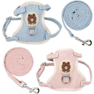 Bangbobi Set de 2 laisses pour Lapin Harnais réglable pour Lapin avec Laisse Accessoires Souples pour Chats, Petits Chiens et Autres Animaux de Compagnie Bleu et Rose - Publicité Bangbobi Set de 2 laisses pour Lapin Harnais réglable pour Lapin avec Laisse Accessoires Souples pour Chats, Petits Chiens et Autres Animaux de Compagnie Bleu et Rose - Publicité