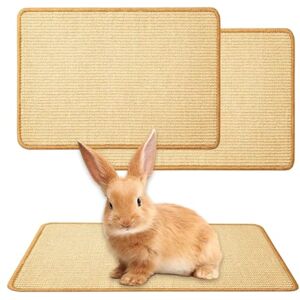 CHUANFU 2 Pièces Tapis Griffoir en Sisal pour Lapins, 33 x 23 cm Réutilisables Tapis Griffoir Chat, Soin Naturel Griffes et Dents Lapins Autocollant Griffoirs pour Lapin Hamsters et Petits Animaux - Publicité CHUANFU 2 Pièces Tapis Griffoir en Sisal pour Lapins, 33 x 23 cm Réutilisables Tapis Griffoir Chat, Soin Naturel Griffes et Dents Lapins Autocollant Griffoirs pour Lapin Hamsters et Petits Animaux - Publicité