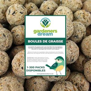 GardenersDream - Suet Fat Balls - Haute énergie - Nourriture pour oiseaux - Publicité GardenersDream - Suet Fat Balls - Haute énergie - Nourriture pour oiseaux - Publicité