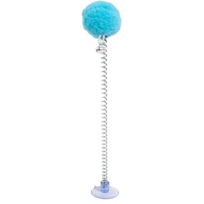 Wizoowip Jouet à Forte Ventouse pour Chat, Teaser à mâcher à Ressort avec Boule en Peluche, bâton de Baguette inférieure, tête de Cloche, divertissements pour l'intérieur Bleu - Publicité Wizoowip Jouet à Forte Ventouse pour Chat, Teaser à mâcher à Ressort avec Boule en Peluche, bâton de Baguette inférieure, tête de Cloche, divertissements pour l'intérieur Bleu - Publicité