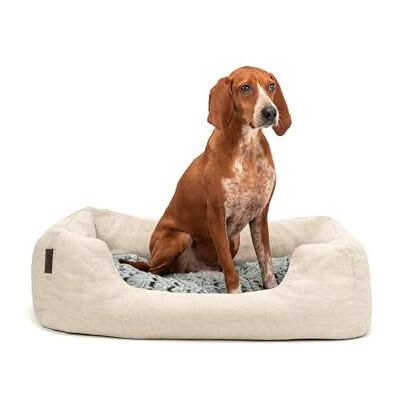 Lit pour chien réversible Dibea - 80x60cm - Beige - Publicité Lit pour chien réversible Dibea - 80x60cm - Beige - Publicité