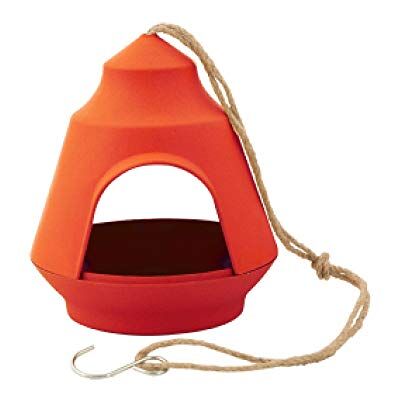 Point-Virgule - Voederhuisje driehoek - Orange - Bird feeder - Publicité Point-Virgule - Voederhuisje driehoek - Orange - Bird feeder - Publicité
